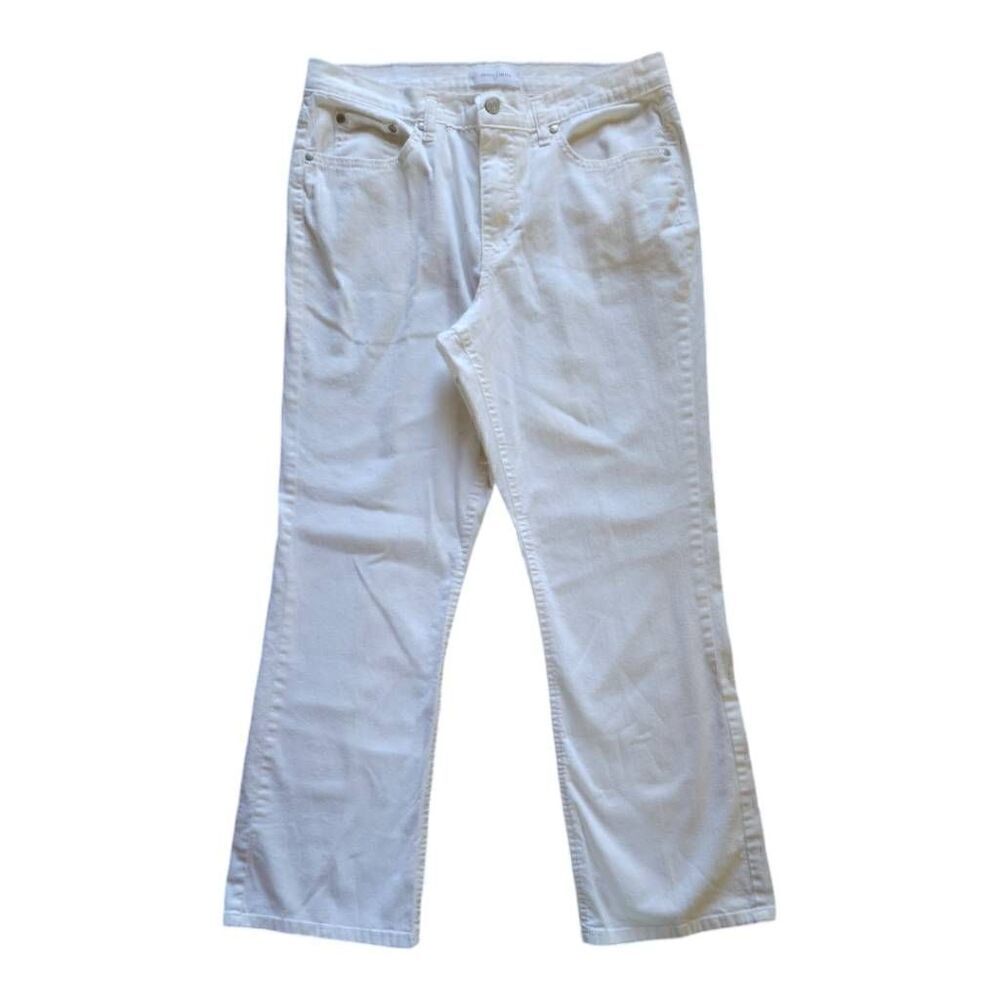 Jaclyn Smith Straight Leg Jeans White 10 Short